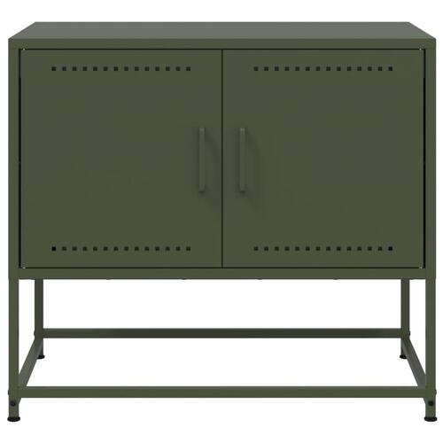 Tv-bord 68,5x39x60,5 cm stål olivengrøn