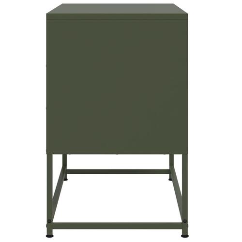 Tv-bord 68,5x39x60,5 cm stål olivengrøn
