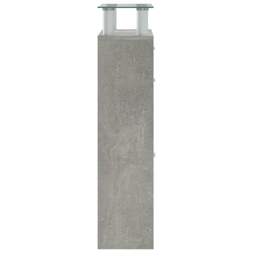 Skoskab 63x24x104 cm konstrueret træ betongrå