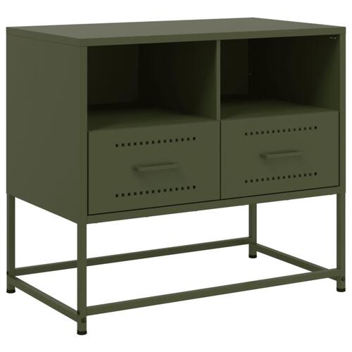 Tv-bord 68x39x60,5 cm stål olivengrøn