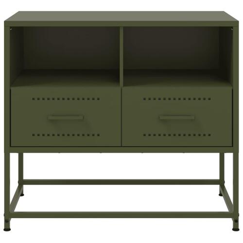 Tv-bord 68x39x60,5 cm stål olivengrøn