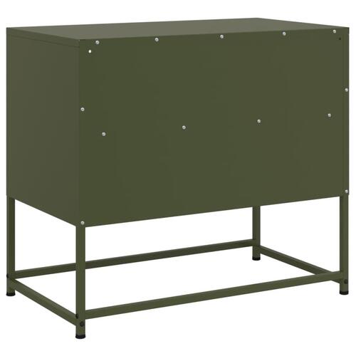 Tv-bord 68x39x60,5 cm stål olivengrøn