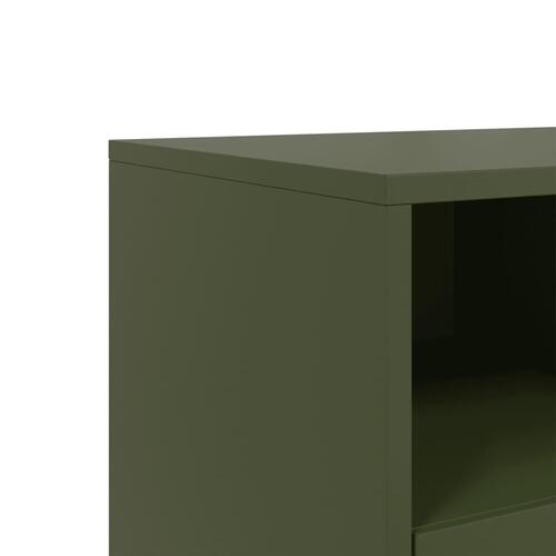 Tv-bord 68x39x60,5 cm stål olivengrøn