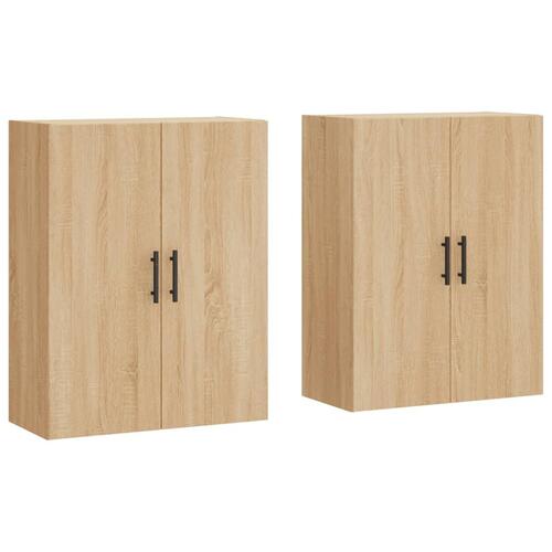 Vægskabe 2 stk. 69,5x34x90 cm sonoma-eg