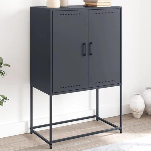 Tv-bord 68x39x60,5 cm stål sort