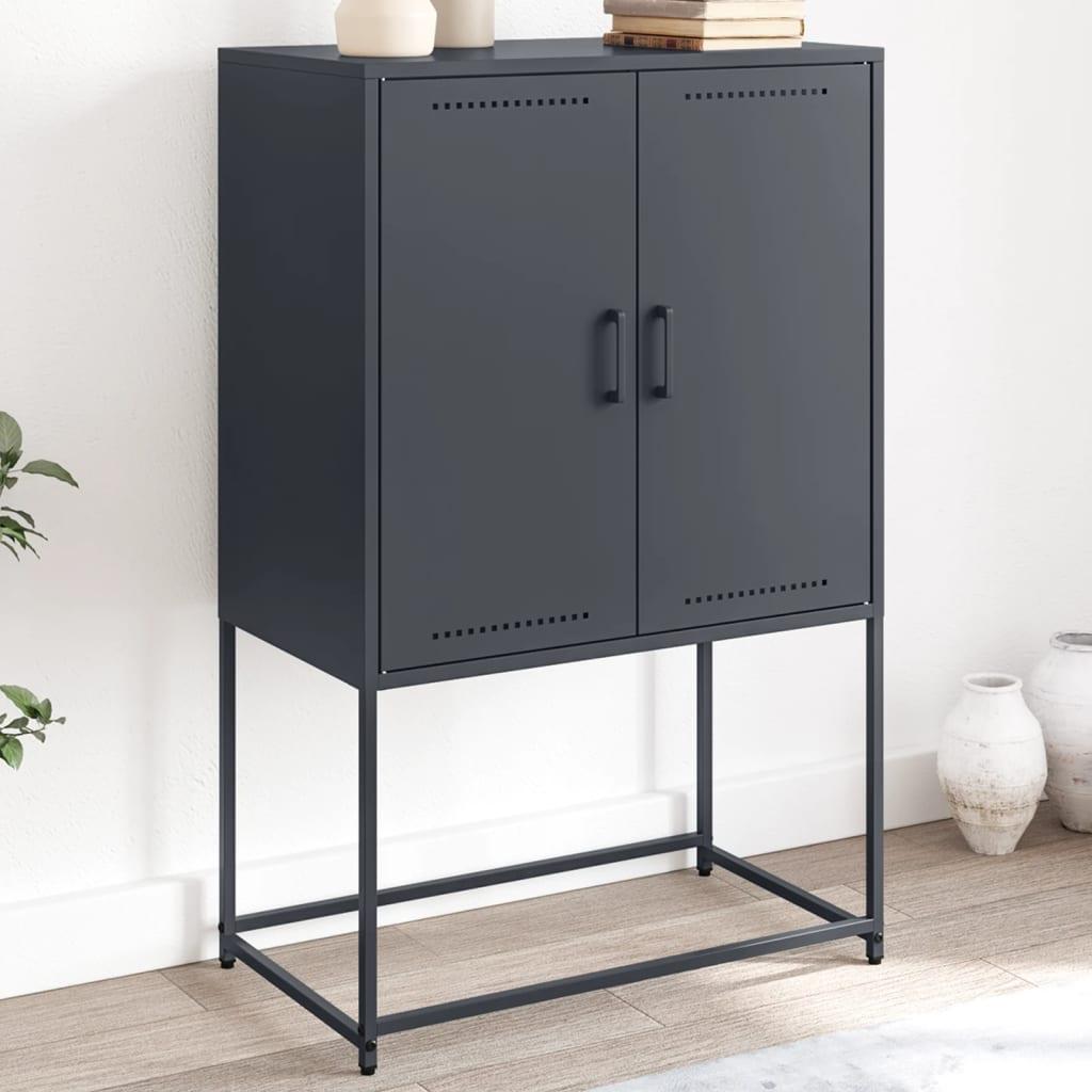 Tv-bord 68x39x60,5 cm stål sort