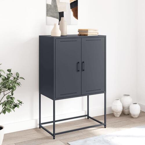 Tv-bord 68x39x60,5 cm stål sort