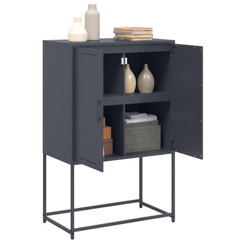 Tv-bord 68x39x60,5 cm stål sort