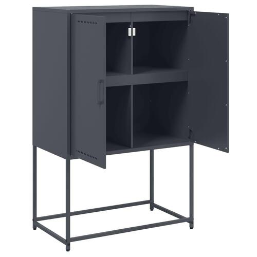 Tv-bord 68x39x60,5 cm stål sort