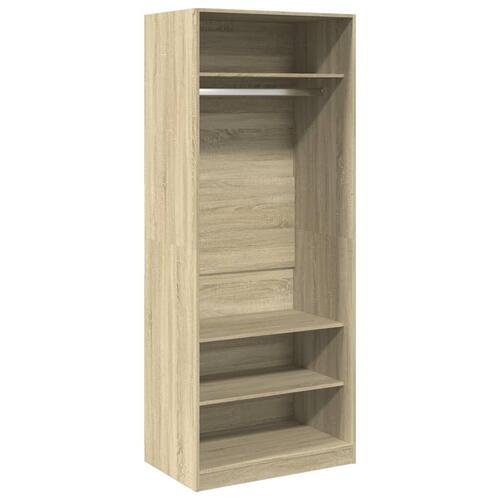 Klædeskab 80x50x200 cm konstrueret træ sonoma-eg