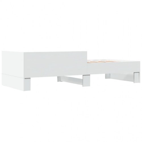 Sengeramme med sengeheste 90 x 190 cm - hvid