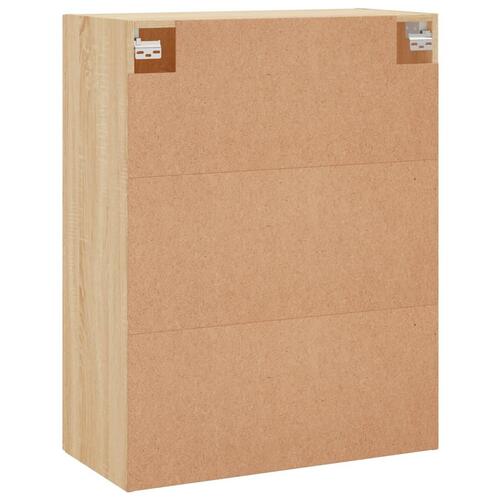 Væghængt skab 69,5x34x90 cm konstrueret træ sonoma-eg