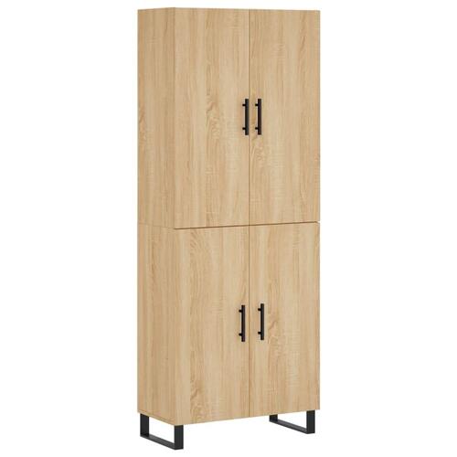Højskab 69,5x34x180 cm konstrueret træ sonoma-eg