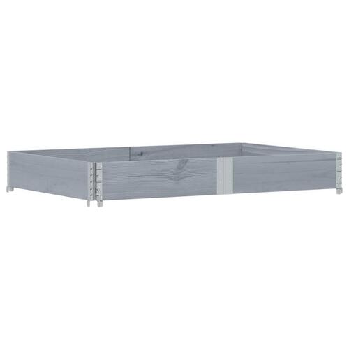 Plantekasse 150x100 cm massivt fyrretræ grå