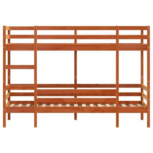 Køjeseng 90x190 cm massivt fyrretræ voksbrun