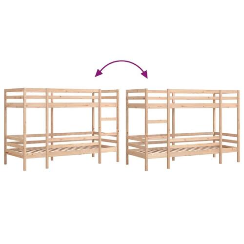 Køjeseng 90x190 cm massivt fyrretræ