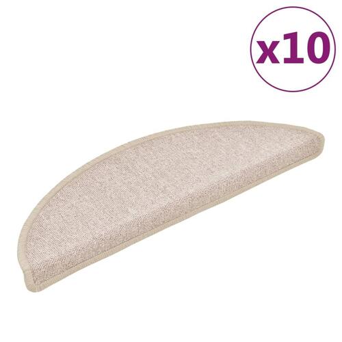 Trappemåtter 10 stk. 56x17x3 cm gråbrun