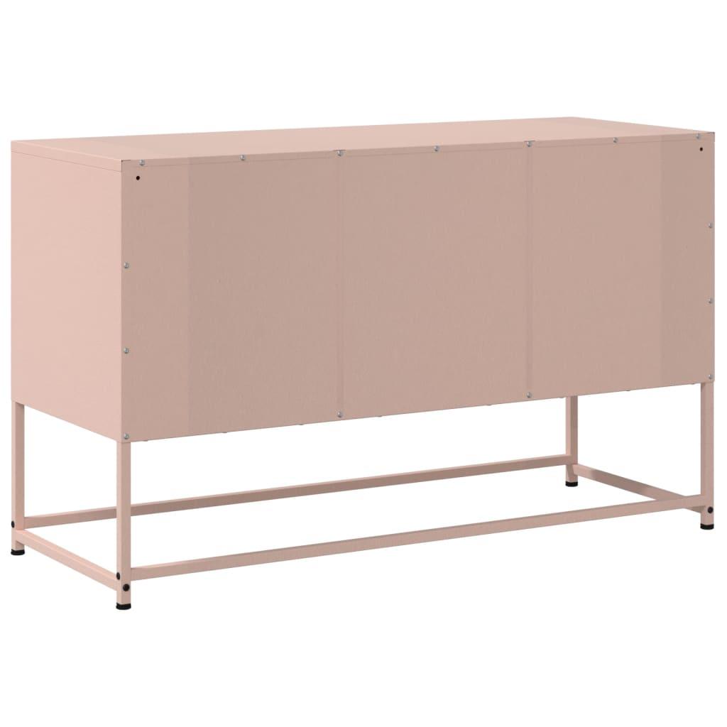 Tv-bord 100,5x39x60,5 cm stål lyserød