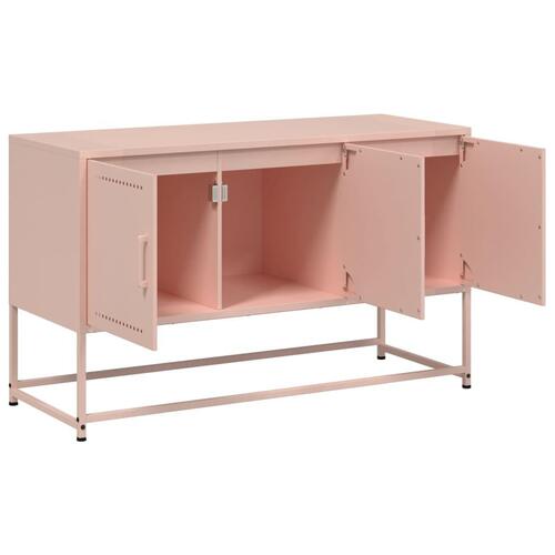 Tv-bord 100,5x39x60,5 cm stål lyserød