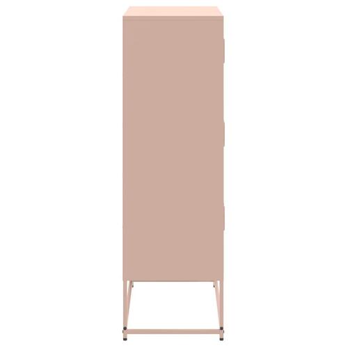 Skænk 68,5x38,5x123,5 cm stål lyserød