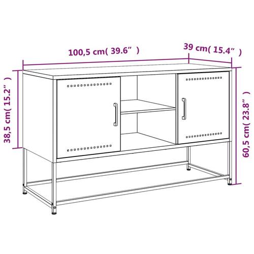 Højskab 36x39x123 cm stål sort