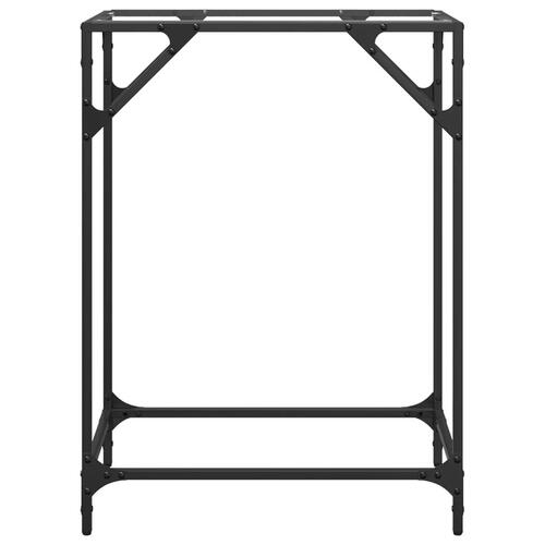 Konsolbord med transparent glastop 60x35x81 cm stål