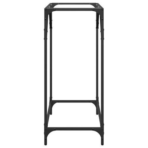 Konsolbord med transparent glastop 60x35x81 cm stål