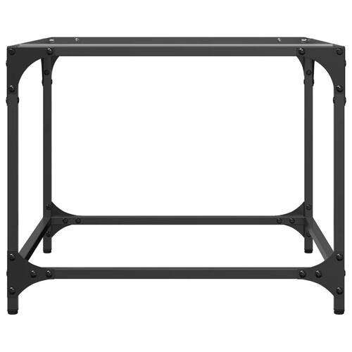 Sofaborde med transparent glastop 2 stk 50x50x40 cm stål