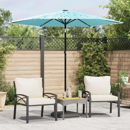 Parasol med stålstang 223x223x213 cm blå