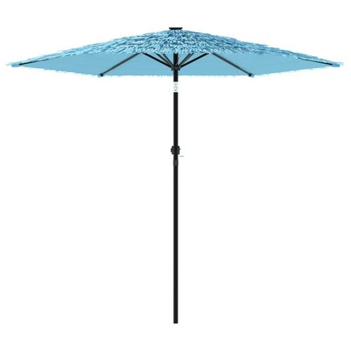 Parasol med stålstang 223x223x213 cm blå