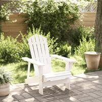 Adirondack-stol 69x85x90,5 cm massivt grantræ hvid