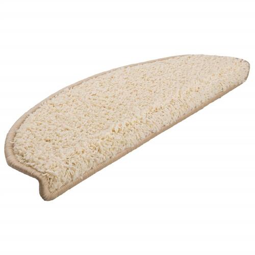 Trappemåtter 10 stk. 65x21x4 cm cremefarvet