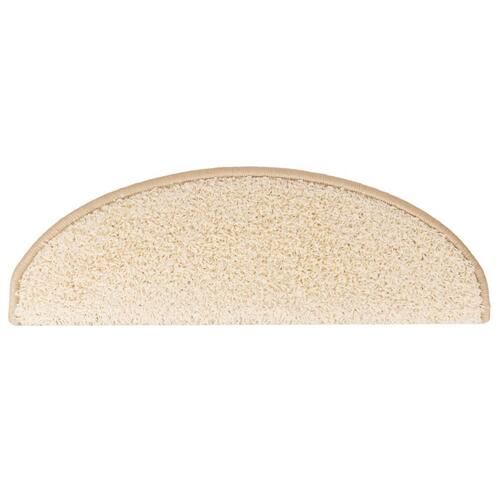 Trappemåtter 10 stk. 65x21x4 cm cremefarvet