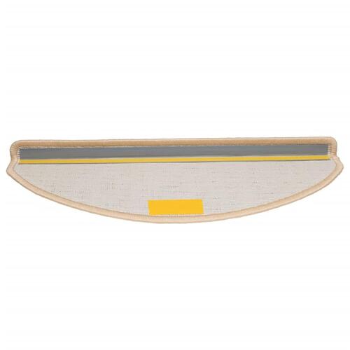 Trappemåtter 10 stk. 65x21x4 cm cremefarvet