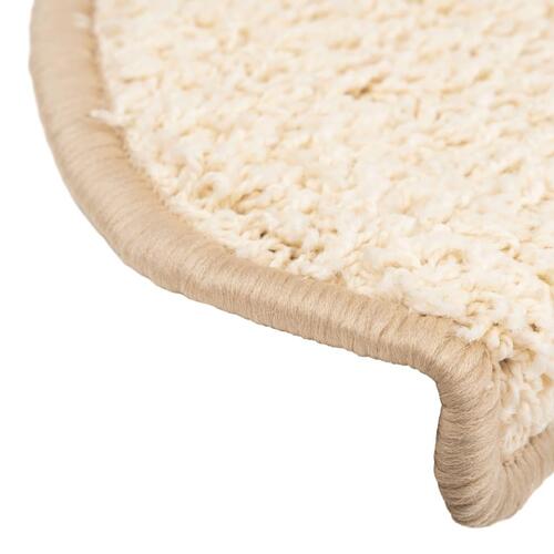 Trappemåtter 10 stk. 65x21x4 cm cremefarvet