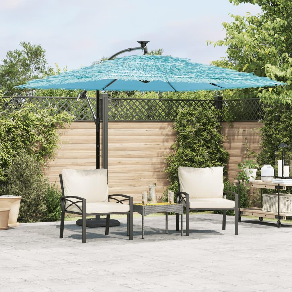 Haveparasol med stålstang 269x269x235 cm blå