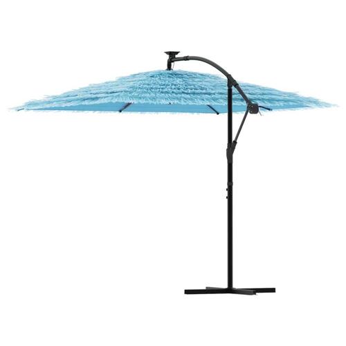 Haveparasol med stålstang 269x269x235 cm blå