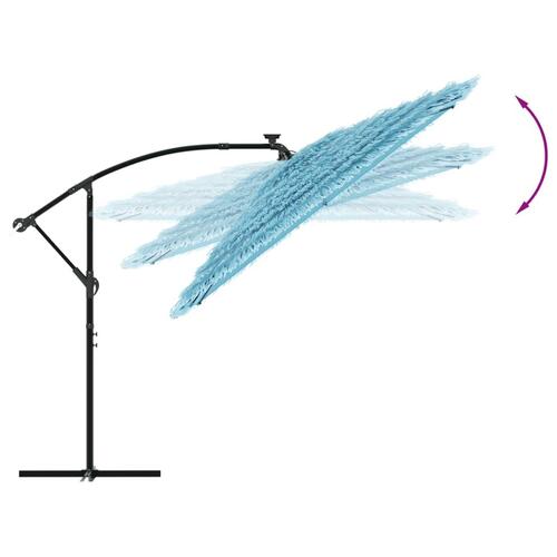 Haveparasol med stålstang 269x269x235 cm blå