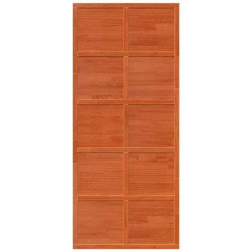 Skydedør 90x208 cm massivt fyrretræ gyldenbrun