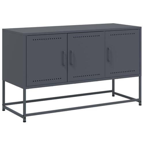 Tv-bord 100,5x39x60,5 cm stål antracitgrå
