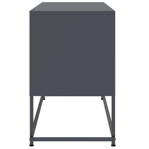 Tv-bord 100,5x39x60,5 cm stål antracitgrå
