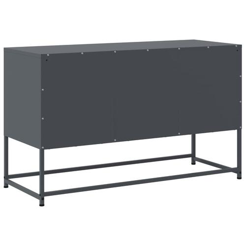 Tv-bord 100,5x39x60,5 cm stål antracitgrå