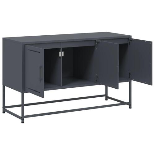 Tv-bord 100,5x39x60,5 cm stål antracitgrå