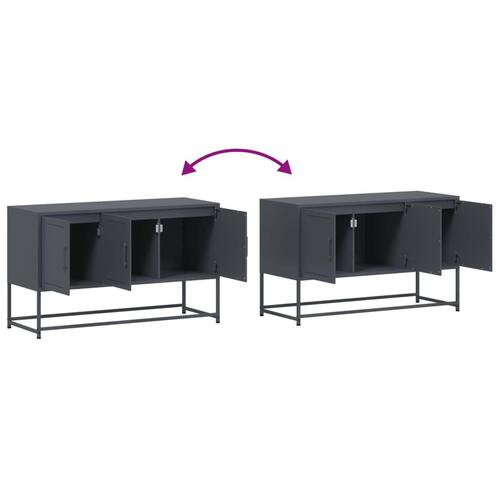 Tv-bord 100,5x39x60,5 cm stål antracitgrå