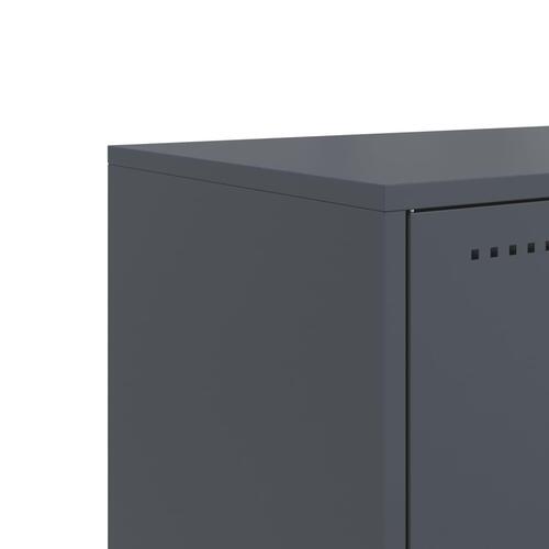 Tv-bord 100,5x39x60,5 cm stål antracitgrå