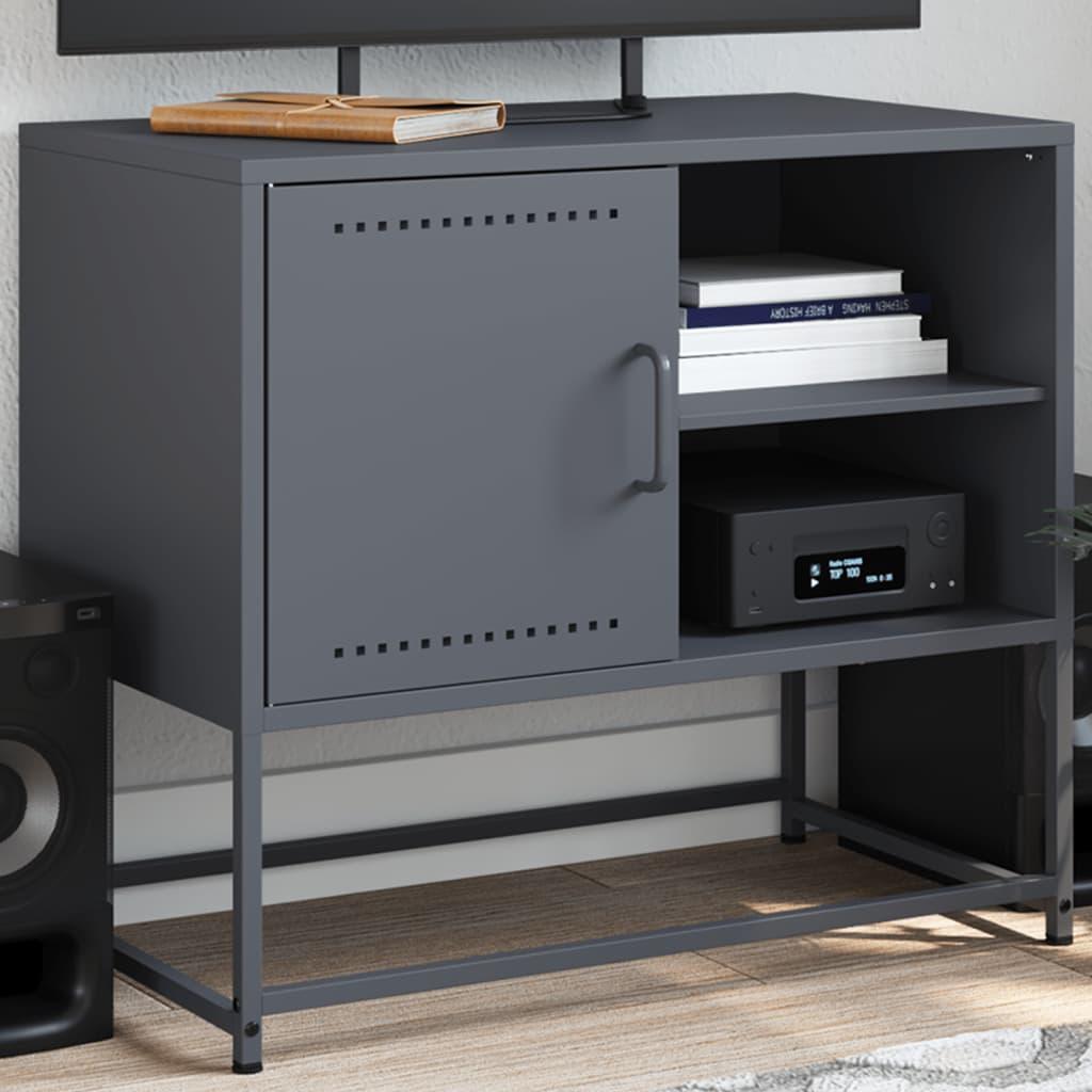 Tv-bord 100,5x39x60,5 cm stål lyserød