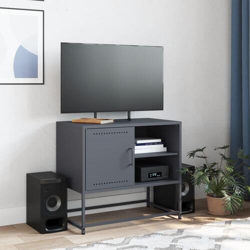 Tv-bord 100,5x39x60,5 cm stål lyserød