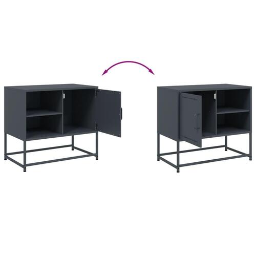 Tv-bord 100,5x39x60,5 cm stål lyserød