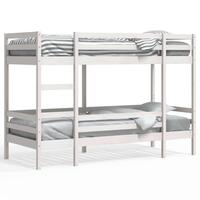 Køjeseng 80x200 cm massivt fyrretræ hvid