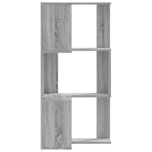 Bogreol til hjørne 50x50x102 cm 3 hylder konstrueret træ